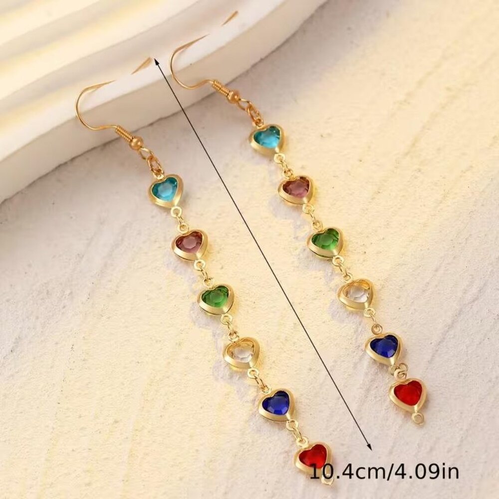 RAINBOW HEART DANGLES